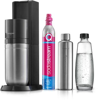 SodaStream DUO mit CO2-Zylinder 1x 1L Glasflasche + 0,8L Metallflasche