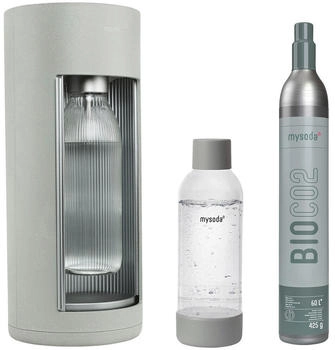 mysoda Glassy Pigeon Wassersprudler mit CO2-Zylinder und 1L Glasflasche Salbeigrün