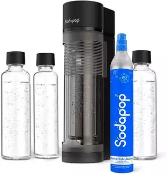 Sodapop Logan Wassersprudler Schwarz matt