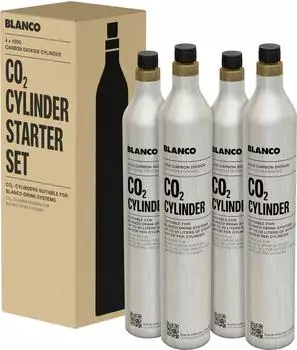 Blanco Starterset CO2-Zylinder 4er Set Passend zur Drink.soda &CHOICE.all