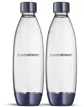 SodaStream 2 Flaschen für Wassersprudler Duo, Terra, E-Terra, Art, Gaia, dunkelblau