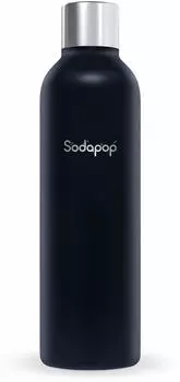 Sodapop Edelstahlflasche 0,75L schwarz f&uuml;r Wassersprudler Logan Cooper Pro
