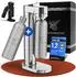 Luckymoose Infinity-S Wassersprudler mit 2x 1,25L Edelstahlflaschen Silber