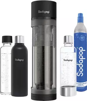 Sodapop Logan All in One Set inkl 3 Flaschen + CO2-Zylinder Matt Schwarz