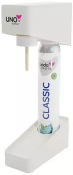 SodaTASTE Wassersprudler UNO Set inkl Flasche & CO2-Zylinder wei&szlig;
