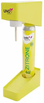 SodaTASTE Wassersprudler UNO Set inkl Flasche & CO2-Zylinder Gelb