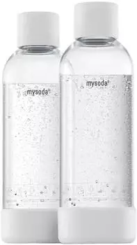 mysoda Trinkflaschen 1 L 2er-Pack wei&szlig;