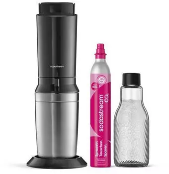 SodaStream Crystal 3.0 (inkl. 1 Glasflasche + 1 QuickConnect CO2-Zyl.) - Titan