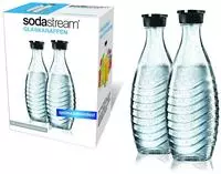 SodaStream Wassersprudler Flasche "DuoPack" 1L Glasflache, Ersatzflaschen F&uuml;r