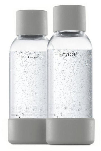 mysoda PET-Wasserflasche grau (2 x 500ml)