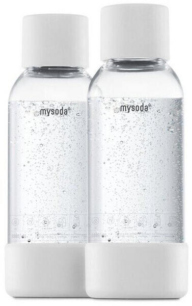 mysoda PET-Wasserflasche (2 x 500ml) weiß