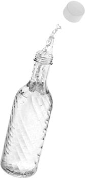 Mixcover Glasflasche 0,65l kompatibel mit SodaStream Crystal 2.0 weiß