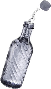 Mixcover Glasflasche 0,65l kompatibel mit SodaStream Crystal 2.0 Dark Grey