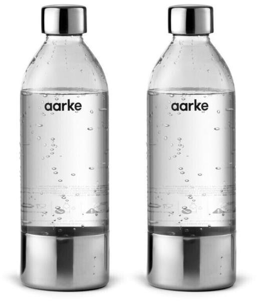 Aarke Wasserflasche silber 2er Pack - A1201