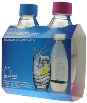 SodaStream PET-Flasche Duo-Pack rosa/blau (2 x 0,5 Ltr.)