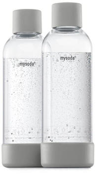 mysoda Trinkflaschen (2 x 1 Liter) grau
