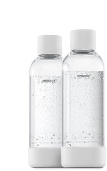 mysoda Trinkflaschen (2 x 1 Liter) weiß