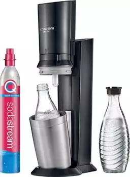 SodaStream Crystal 3.0 + 1x Quick-Connect CO2-Zylinder, 2X Glaskaraffen