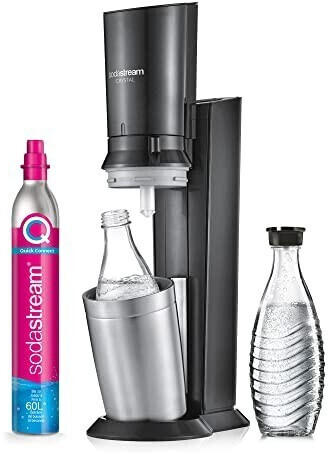 SodaStream Crystal 3.0 + 1x Quick-Connect CO2-Zylinder, 2X Glaskaraffen