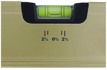 DEWEPRO Wasserwaage Aluminium 200cm Gold eloxiert 2 Libellen (70201)
