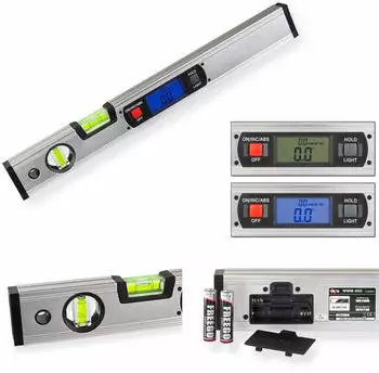 Dema Digitale Alu-Wasserwaage 40cm mit Winkelmesser und Magnethalter (20637)