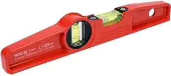 Yato Torpedo-Wasserwaage Trapez 250mm, Magnet, 2 Libellen (YT-30370)
