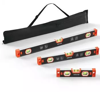 VEVOR Wasserwaage Set 3-tlg. magnetisch 225/400/600mm (HC-D66)