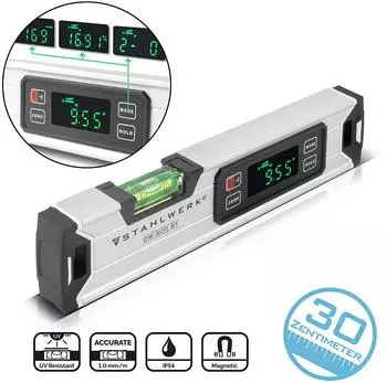 Stahlwerk DW-300 ST digitale Wasserwaage, Aluminium, 300mm (4827)