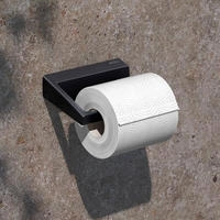 Danhol Toilettenpapierhalter Ohne Bohren - Selbstklebend Schwarz Matt