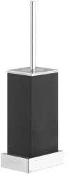 Gessi Rettangolo Wand-Toilettenbürstengarnitur Behälter schwarz Finox Optik
