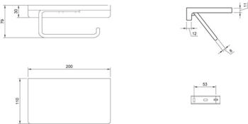 Villeroy & Boch Elements Striking Toilettenpapierhalter (TVA152023000) chrome