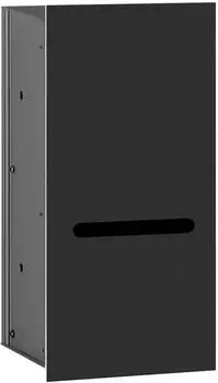 emco Asis Module 2.0 WC-Papier-Modul Unterputz schwarz/aluminium Türanschlag links (972427522)