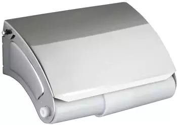 Wenko Basic Toilettenpapierrollenhalter Edelstahl mit Deckel (17877100)