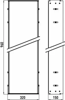 emco Asis Modul 300 Einbaurahmen für UP-Modul Aluminium (977000061)