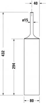 Duravit Starck T WC-Bürstengarnitur B: 80 H: 432 0099457000