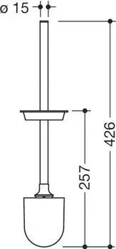 Hewi System 900 WC-Bürste mit Deckel dunkelgrau matt/schwarz 900.20.02060 SC