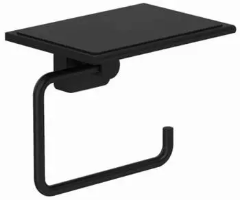 Kludi VELA S Toilettenpapierhalter 2597139 mit Ablage mattschwarz