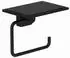 Kludi VELA S Toilettenpapierhalter 2597139 mit Ablage mattschwarz