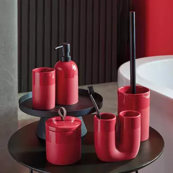 Kleine Wolke Deep WC-Garnitur Steinzeug Granat (8681468856)