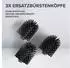ovimar Vejro Silikon-Ersatzbürstenkopf für Klobürste, Schwarz, 3er-Set (81004237)