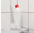Relaxdays Toilettenbürsten-Set, abnehmbarer Bürstenkopf, Edelstahl, weiß, 35x8cm, 10er-Set