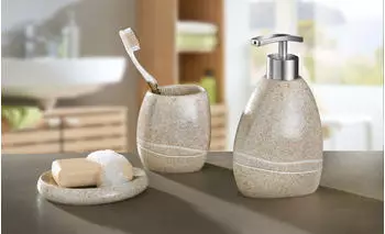 Kleine Wolke Stones WC-B&uuml;rstenhalter Polyresin Sandbeige (4004478234307)