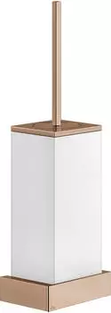 Gessi Rettangolo Accessoires Wand-WC-Bürstengarnitur, Behälter weiß, Kupfer PVD (20819030)