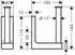 Axor Universal Rectangular Reservepapierhalter B: 40 H: 143 messing gebürstet 42654950