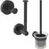 Ideal Standard IOM Accessoires Paket A9246XG Silk Black, Papierrollenhalter, Haken, WC-Bürste