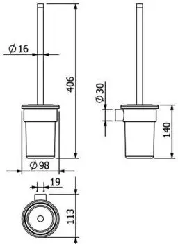Kludi VELA R Toilettenb&uuml;rstengarnitur 5897405 chrom
