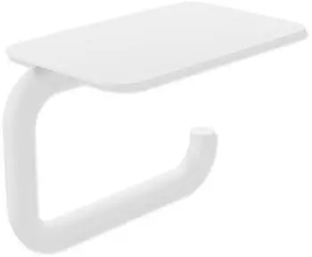 Hewi Serie 480 WC-Papierhalter 480.21.00260DX mit Ablage, pulverbeschichtet wei&szlig; tiefmatt