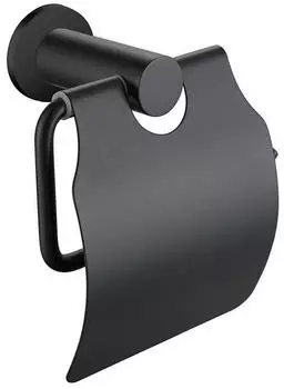 Aloni Toilettenpapierhalter mit Deckel Schwarz Matt (CR2112-B)