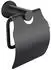 Aloni Toilettenpapierhalter mit Deckel Schwarz Matt (CR2112-B)