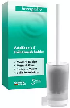Hansgrohe AddStoris S Toilettenb&uuml;rstenhalter Wandmontage matt wei&szlig; (41782700)